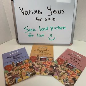 Remember When Nostalgic Book Various Years NEW